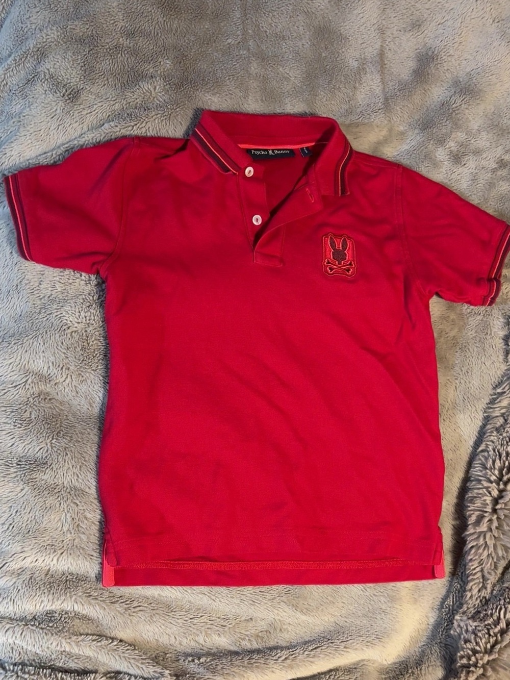 Psycho Bunny Boys Bright Red Polo with Embroidered Logo
